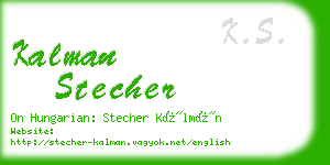 kalman stecher business card